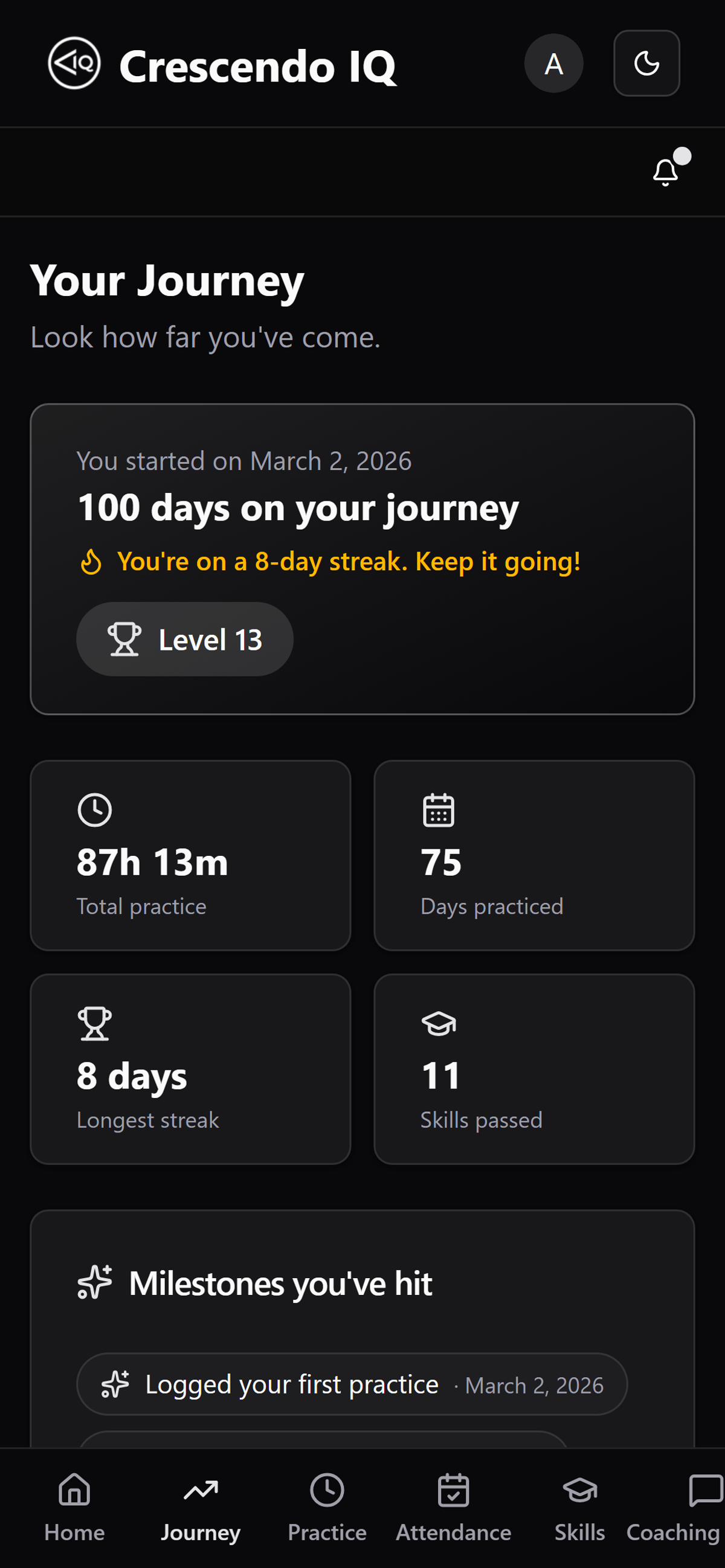 Journey view